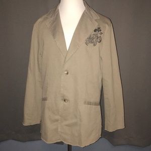 Roar Mens Size XL Tan Buckle Two Button Sportcoat